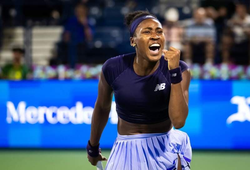 Coco Gauff reacts after surviving brutal path to Rome final
