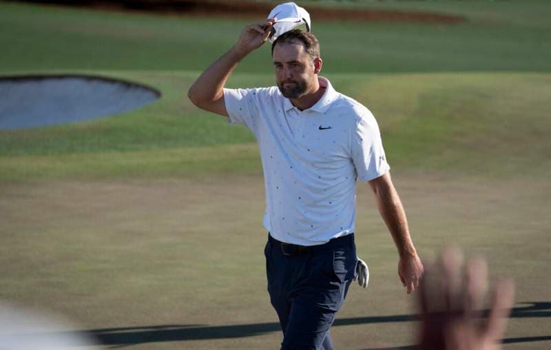 Scottie Scheffler may be entitled to be annoyed with his playing partner after final round of The Masters on Sunday