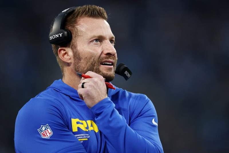 How LA Rams’ Sean McVay reacted to 49ers GM John Lynch’s ‘smirking’ reaction to Ty Simpson pick