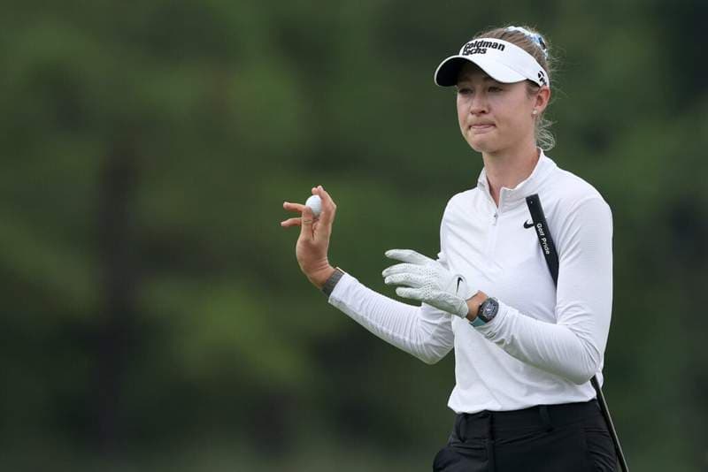 Nelly Korda responds when asked for her next goal after winning The Chevron Championship