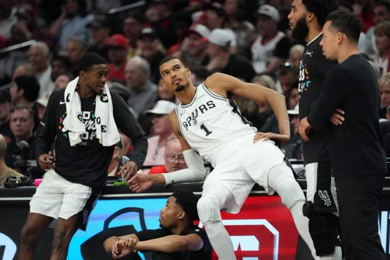 Victor Wembanyama hints at frustration with NBA after Spurs beat Trail Blazers in Game 4