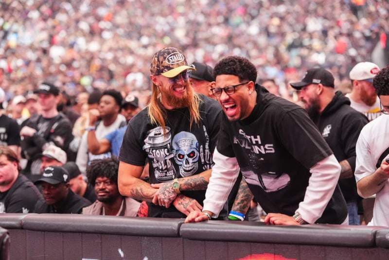 George Kittle creates viral moment with Tyrese Haliburton at WrestleMania 42