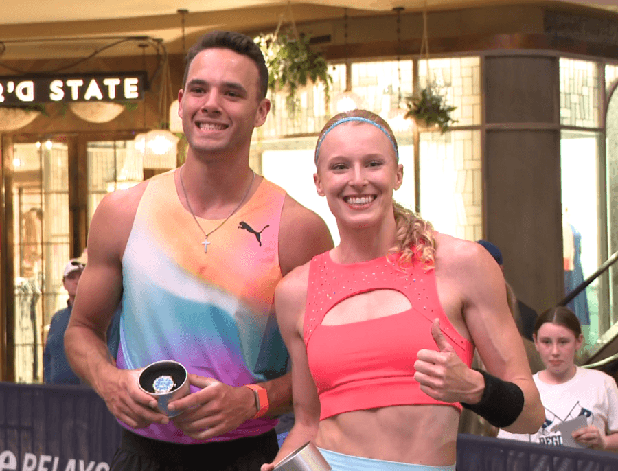 Lightfoot, Morris claim Drake Relays Pole Vault in Jordan Creek Mall