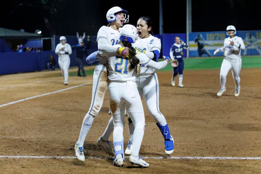 UCLA surrenders 10 runs in an inning, rallies to win NCAA regional opener on walk-off