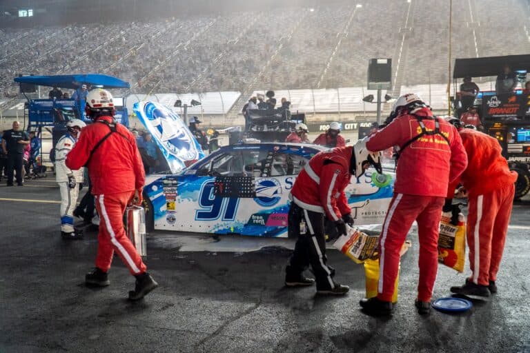 Major Fire on NASCAR No. 91 Chevrolet Camaro Engine Causes Chaos in Bristol
