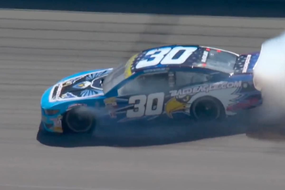 Cleetus McFarland's top ten ARCA run at Kansas goes up in smoke