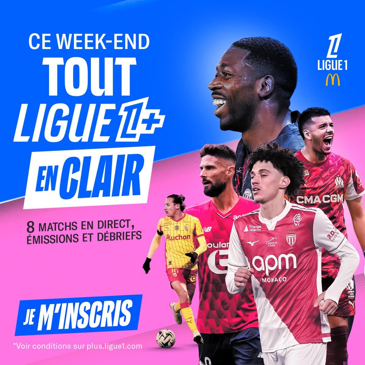 Ligue 1+ free on OneFootball: this weekend's fixtures 🇫🇷📱