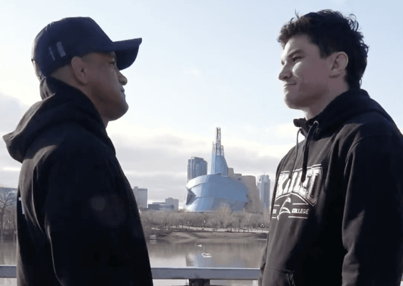 Face off! Gilbert Burns meets Mike Malott in least enthusiastic staredown of all time | UFC Winnipeg