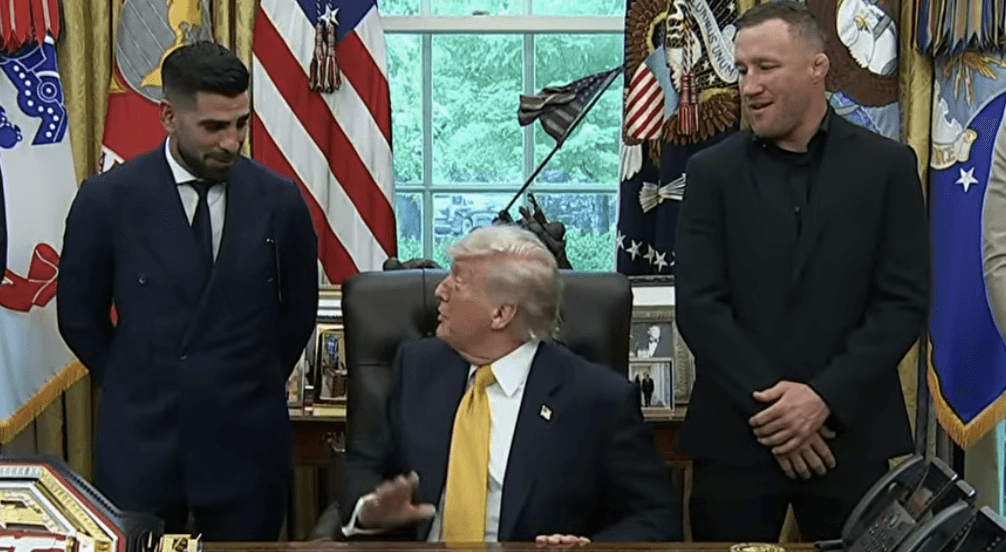 Video: Ilia Topuria asks Trump why he gave Justin Gaethje the ‘toughest test’ | UFC White House