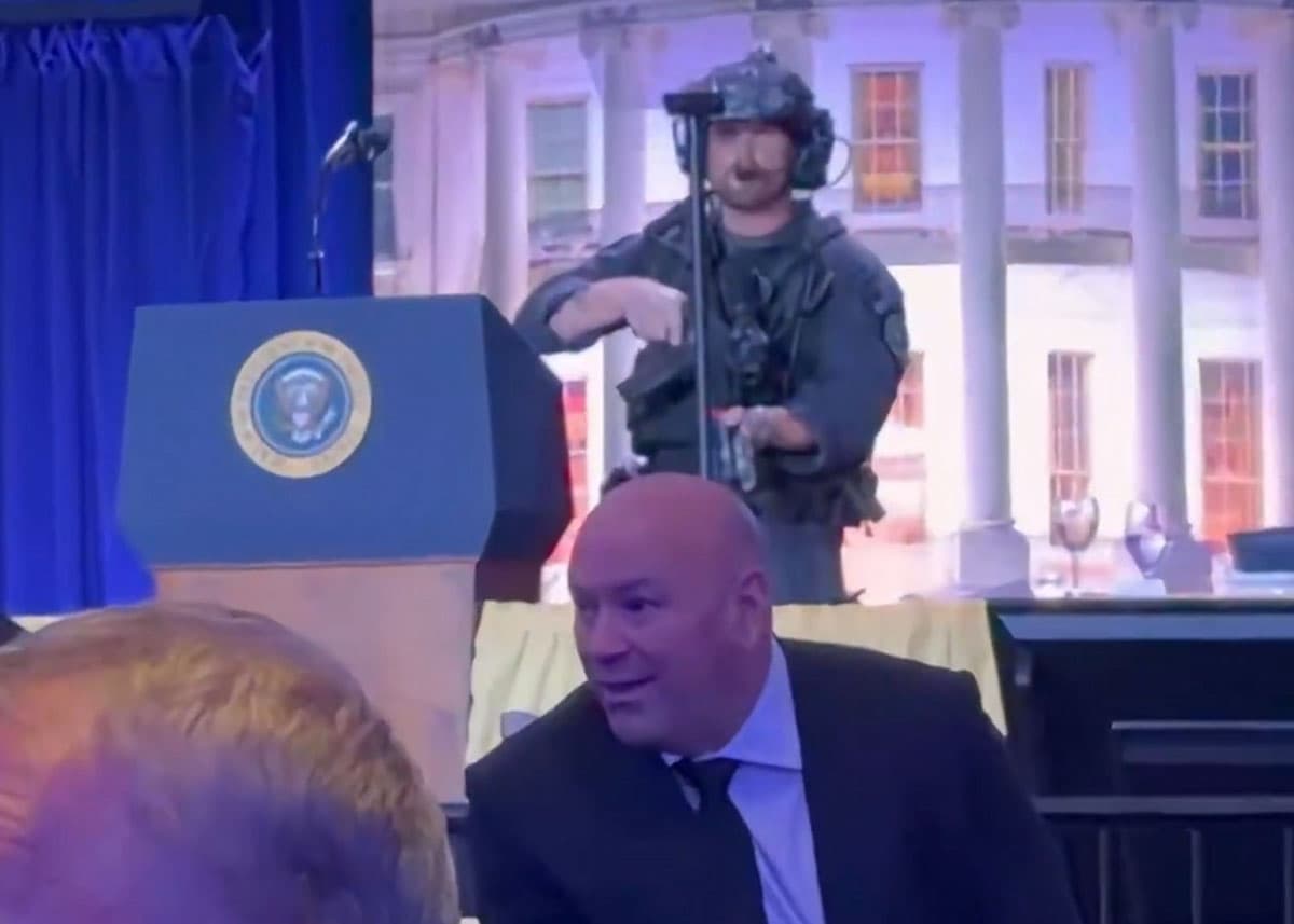 Video captures Dana White’s chilled out reaction to Correspondent Dinner shooting