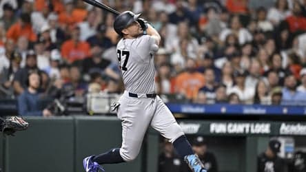 Yankees' Giancarlo Stanton not in Saturday's lineup vs. Astros following calf injury; IL stint still on table