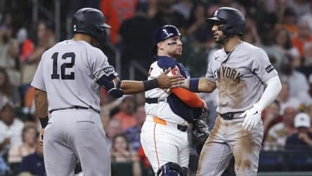 Yankees smash three homers, bottom of the order comes through in 8-3 win over Astros