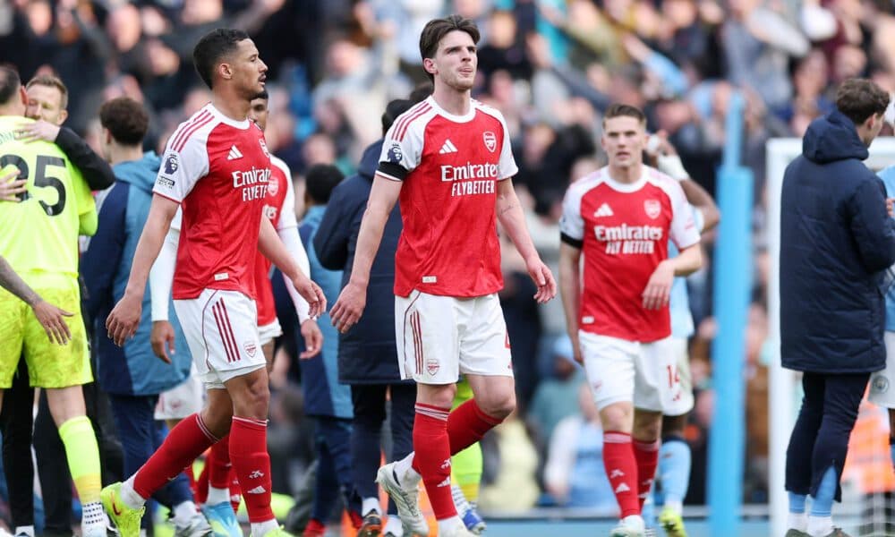 Arsenal midfielder Declan Rice told his teammates the title race is not over after defeat to Manchester City