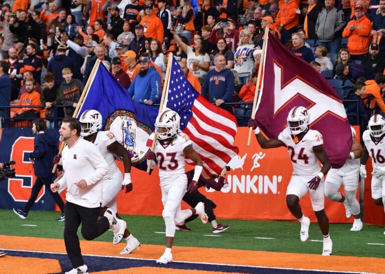 Virginia Tech parachuter who crashed into scoreboard relives viral moment