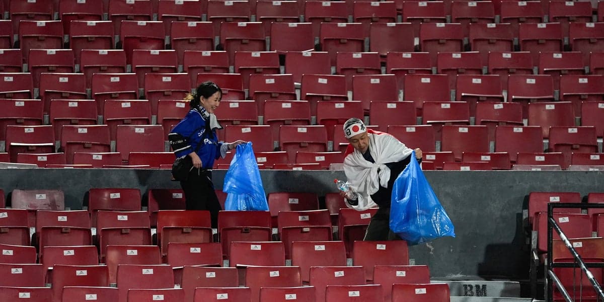 Why You May See Japanese Soccer Fans Cleaning Up The Stadium After World Cup Games