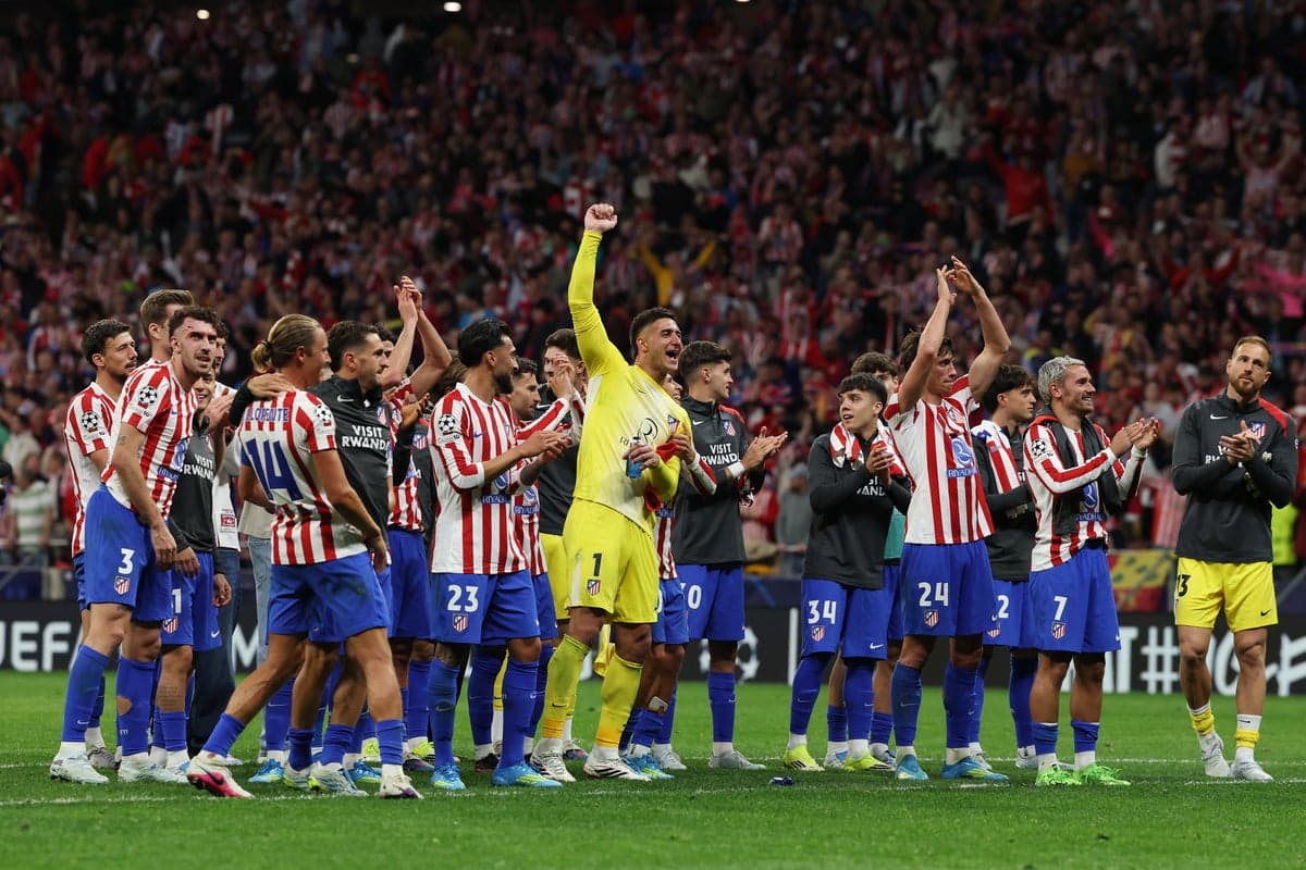Atletico Madrid survive barrage from 10-man Barcelona to reach Champions League semi-finals