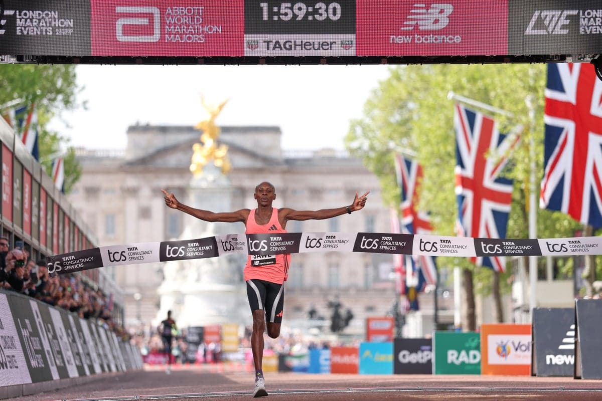 Record-breaking Sabastian Sawe becomes first man to run marathon under two hours