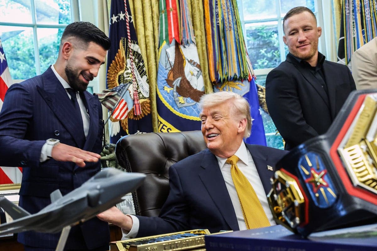 UFC White House fighter teases Donald Trump with question about ‘friend’ in Oval Office