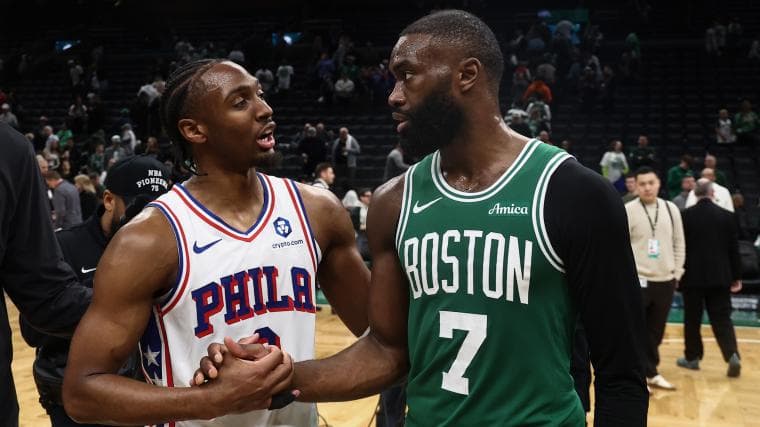 Sixers' Joel Embiid 'knows' he flops, Jaylen Brown says following Celtics' loss