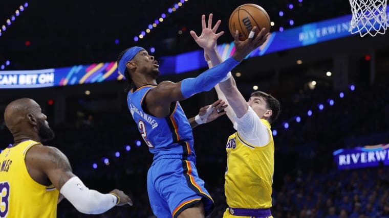 Oklahoma City stays unbeaten with victory over Lakers