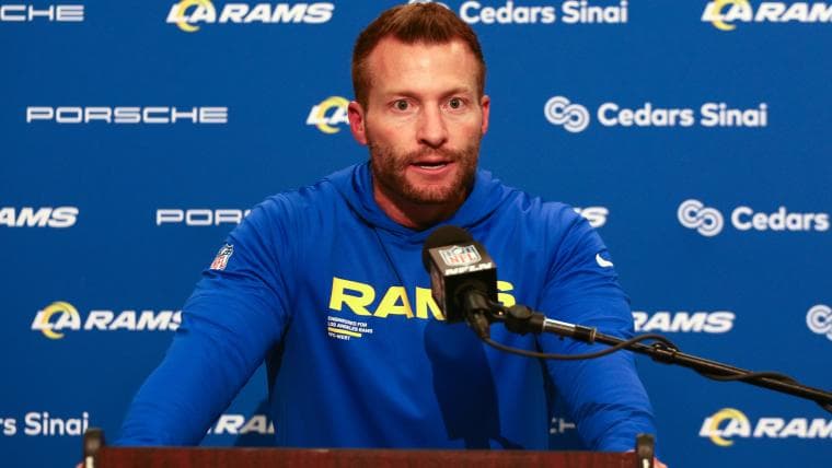 Sean McVay pokes fun at viral reaction to Rams' Ty Simpson draft pick: 'Do I look angry right now?'
