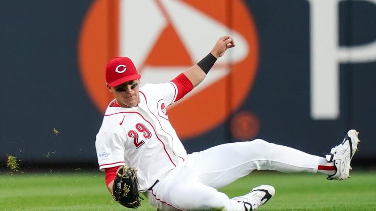 Reds robbed Giants with an obvious non-catch called an out that they didn't challenge