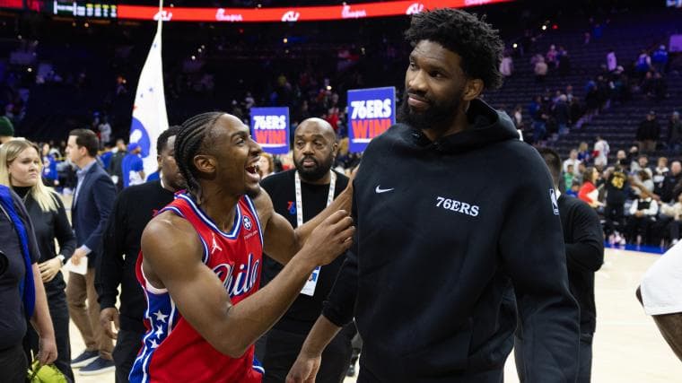 Tyrese Maxey commends Joel Embiid's sacrifices to help the 76ers finally beat the Celtics