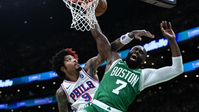 Jaylen Brown puts Joel Embiid on blast by calling him one of the league's biggest floppers