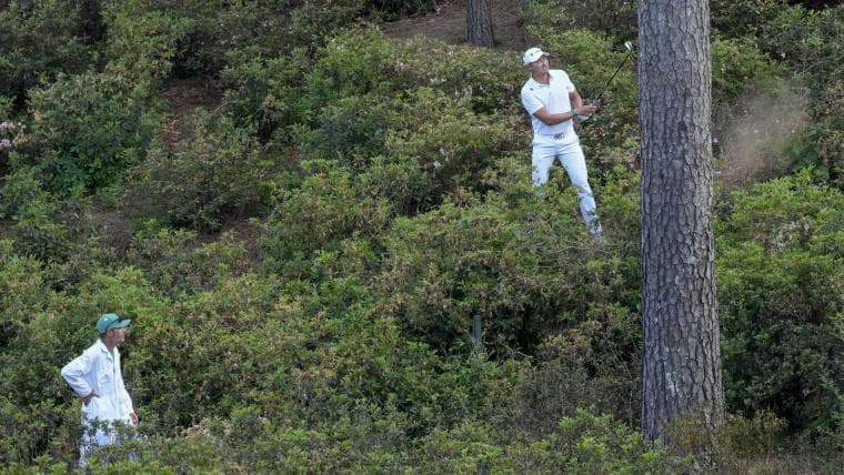 Haotong Li scores 10 on 13th hole in Masters sequence you have to see to believe