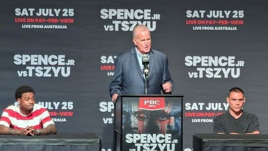 Spence and Tszyu Meet Face-to-Face as July 25 Showdown Becomes Official