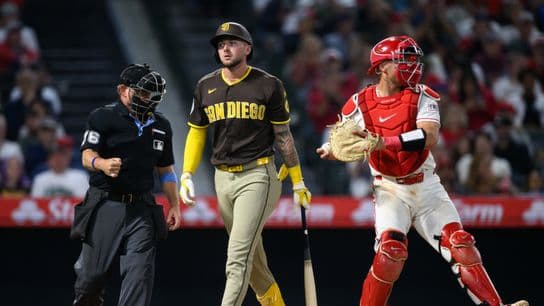Padres bats put on ice by Soriano, open road trip with shutout loss to Angels