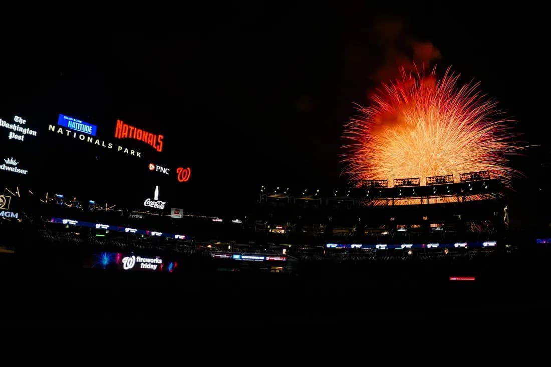 When will the Washington Nationals have fireworks after their games?