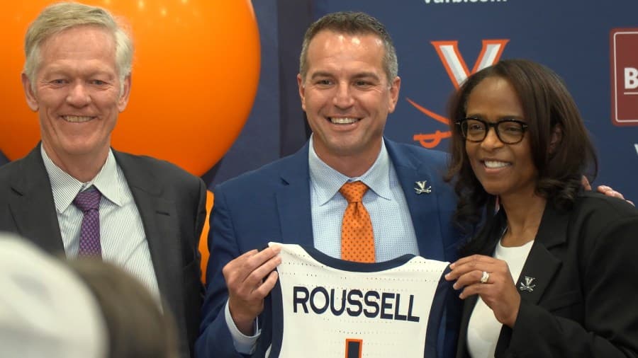 Aaron Roussell introduced as Virginia women’s basketball head coach