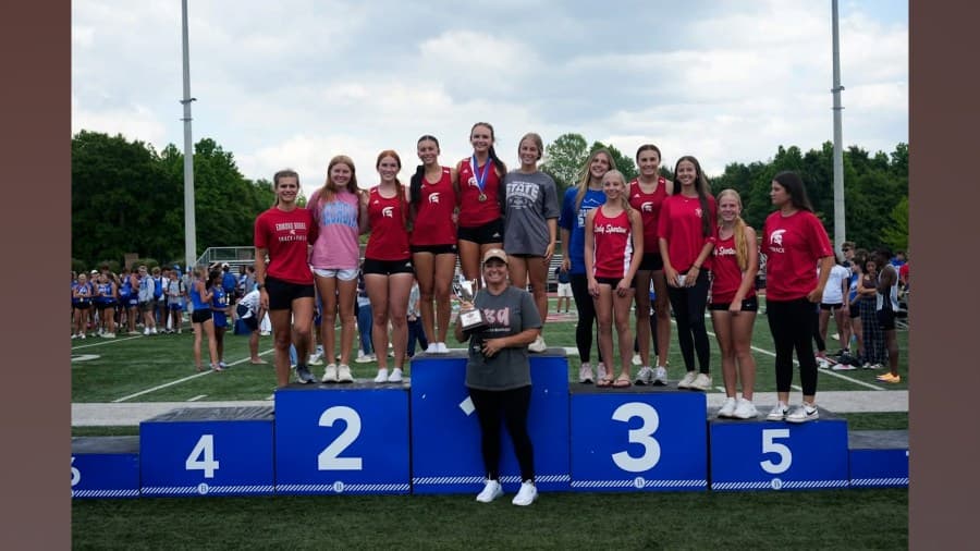 Edmund Burke Academy honors girls track & field, tennis state titles