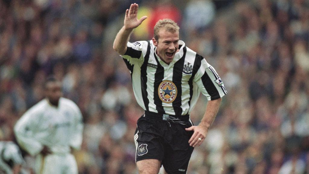 Alan Shearer celebrates