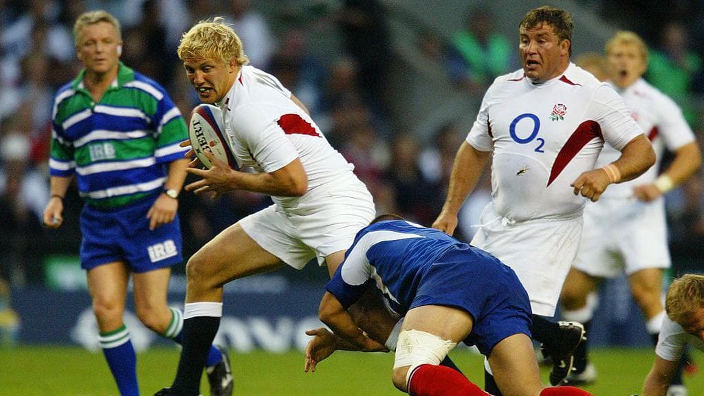 Lewis Moody with the ball while playing for England