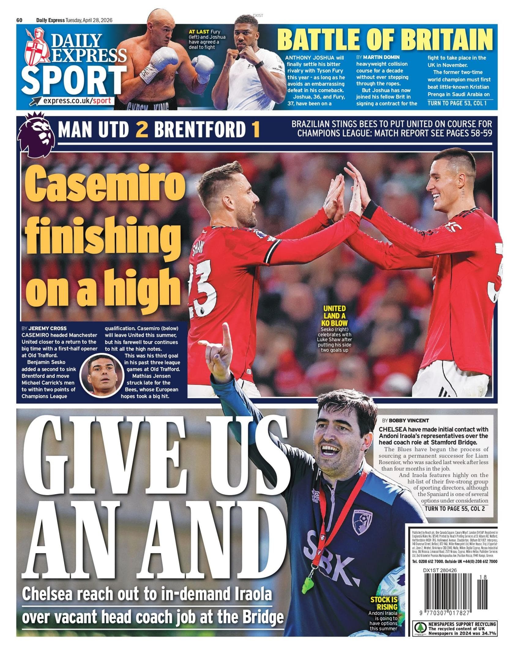Express back page