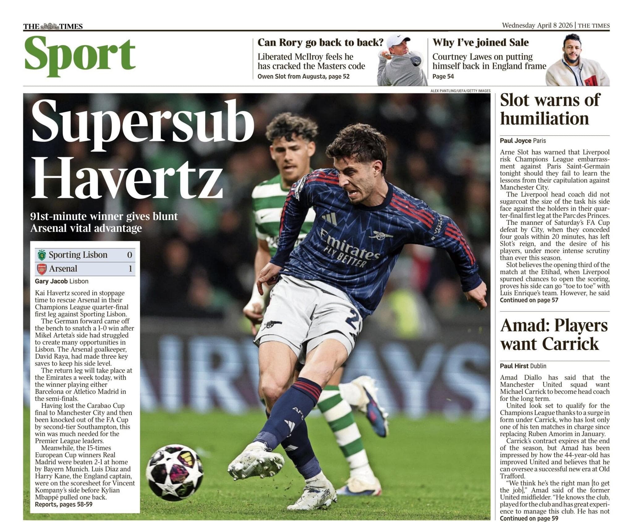 Times back page - 8 April