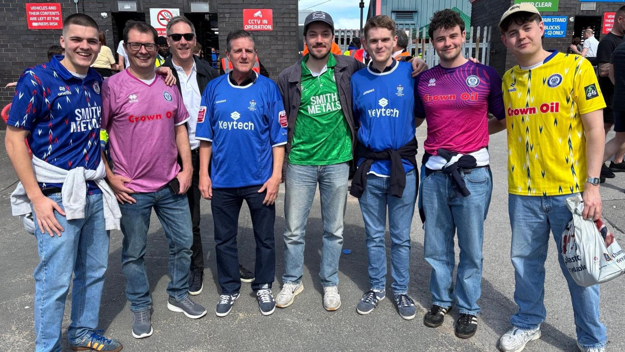 A group of Rochdale fans before the National League game against York