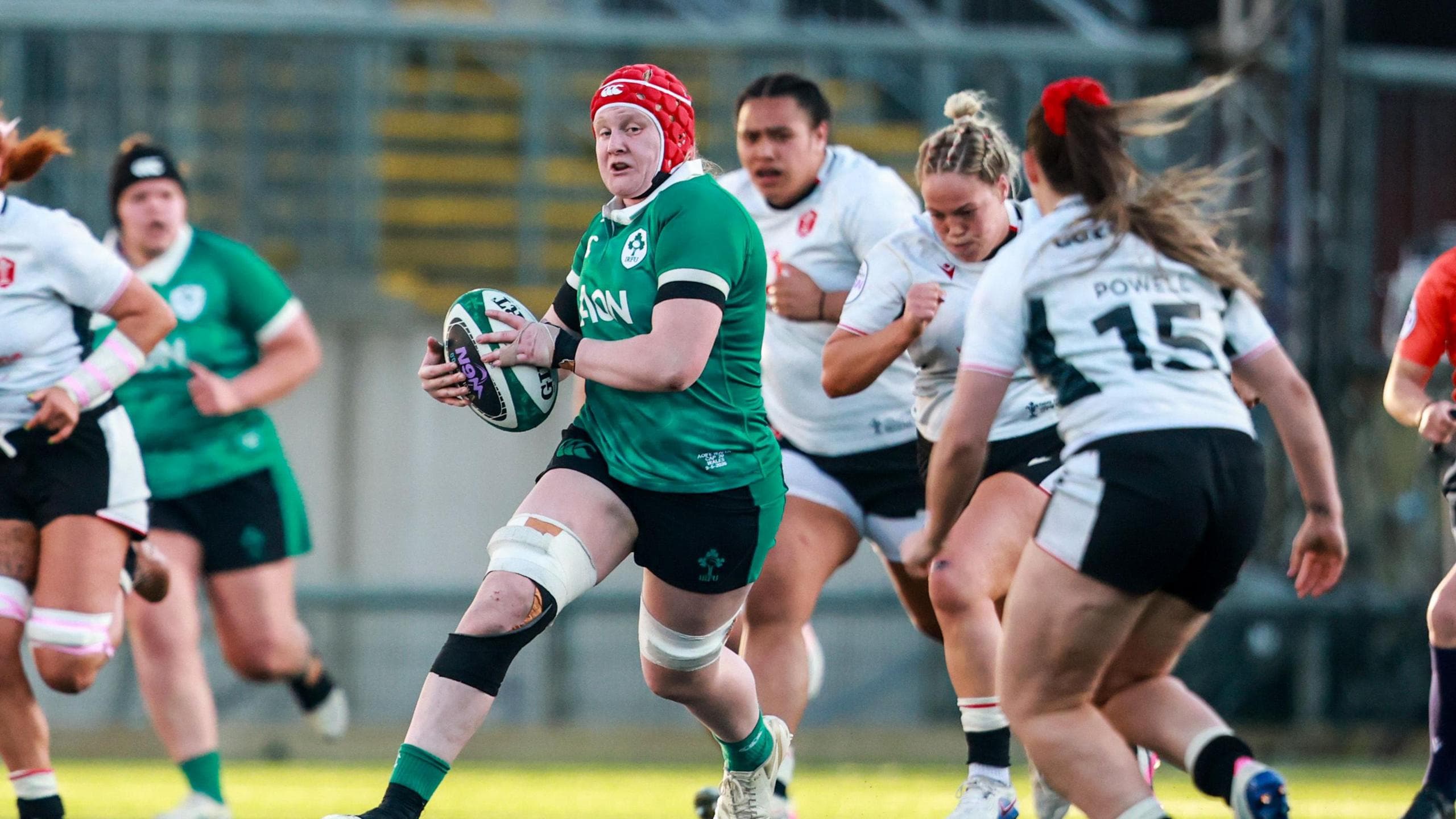 Aoife Wafer in action against Wales