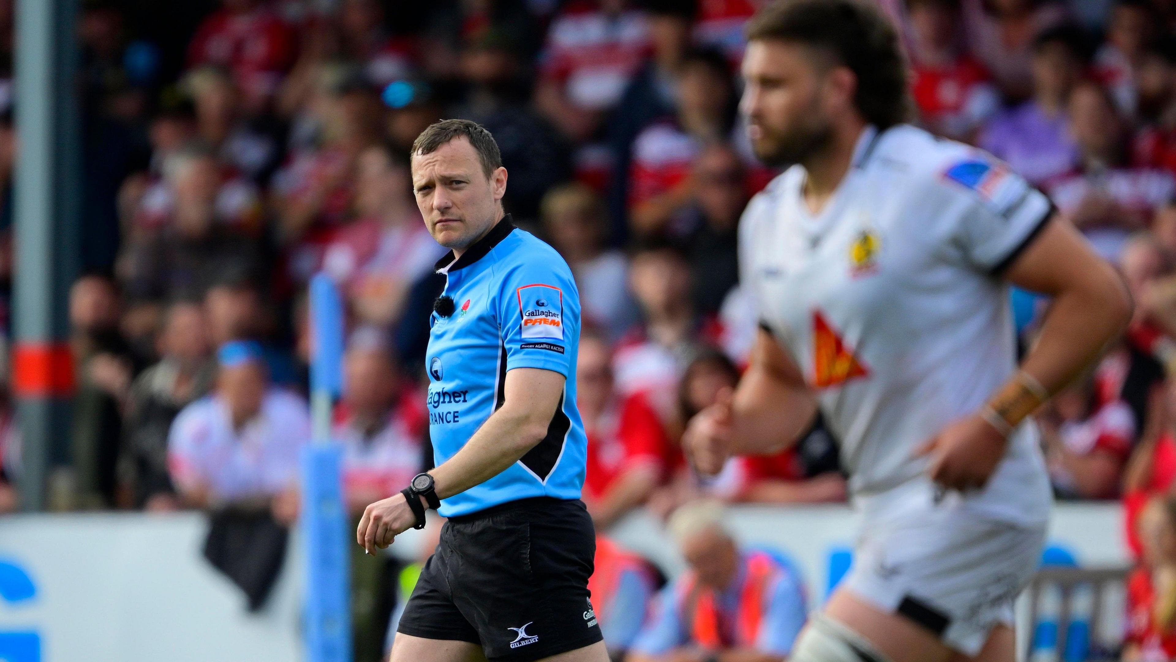 Matt Carley looks at Ethan Roots after sending him off