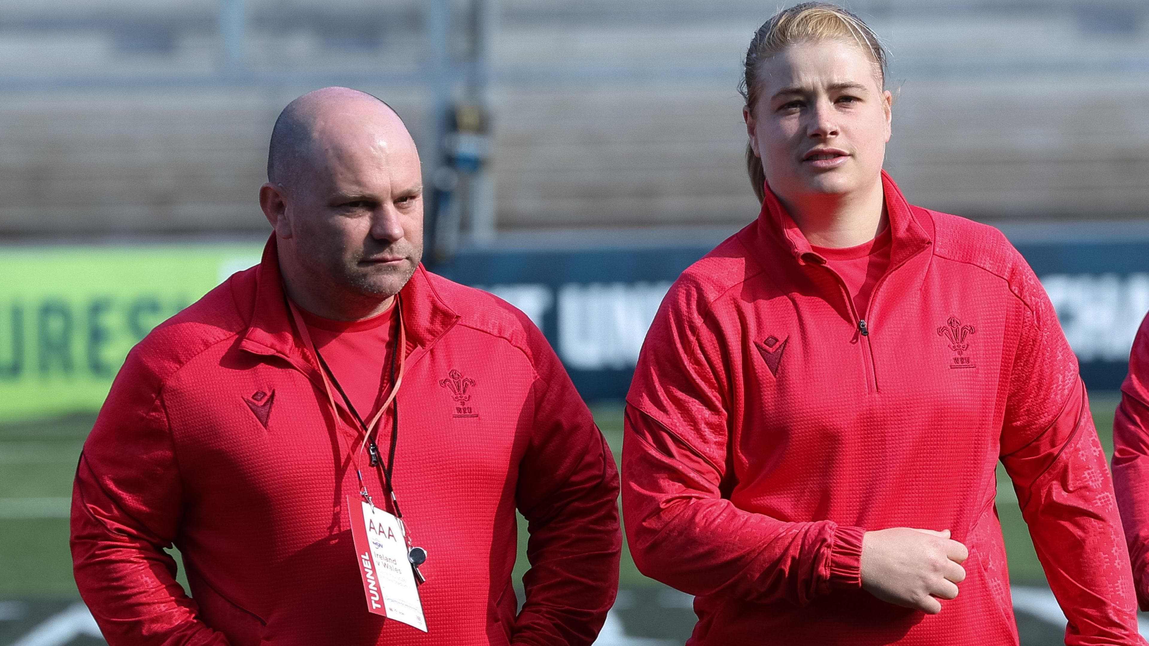 Sean Lynn and Bethan Lewis in Wales training