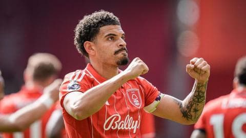 Nottingham Forest's Morgan Gibbs-White celebrates scoring against Burnley
