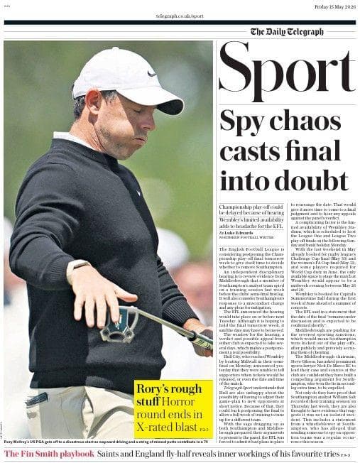 The Daily Telegraph sports section
