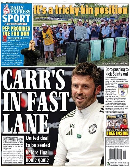 The Daily Express back page