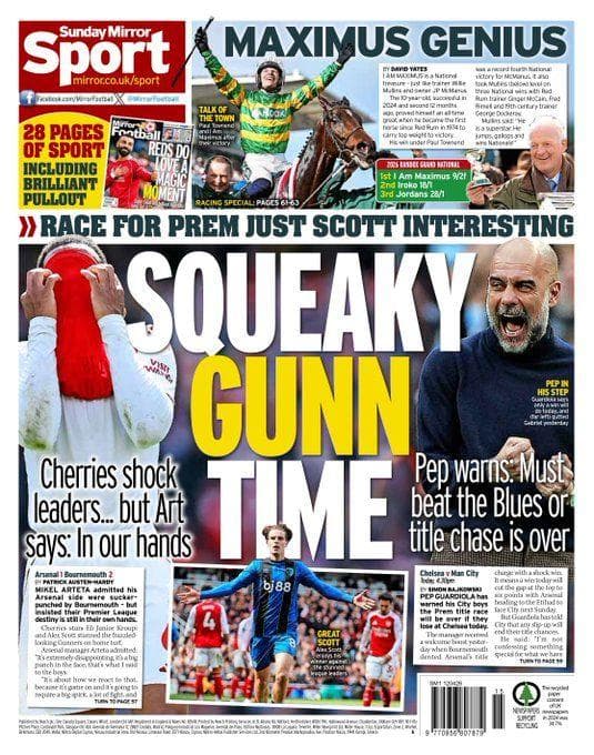 Sunday Mirror back page
