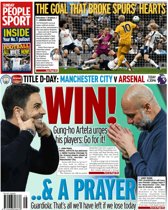 The Sunday People back page