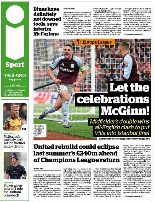 The i Paper back page