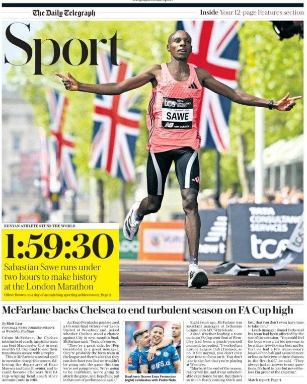 Telegraph back page