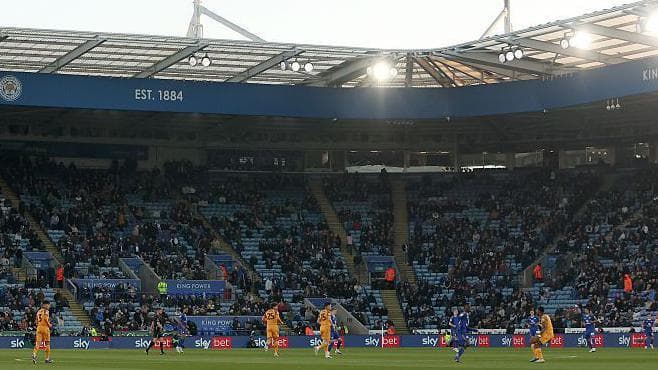 Empty seats for the kick-off during the Sky Bet Championship match between Leicester City and Hull City at